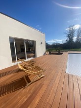 Notre zone d'activité pour ce service Poseur de terrasse en bois composite sur-mesure avec finition antidérapante et  avec trappe coulissante