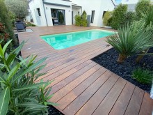 Notre zone d'activité pour ce service Fabrication terrasse en bois sur-mesure avec tour de piscine sur Bordeaux en Gironde
