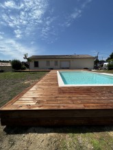 Notre zone d'activité pour ce service Poseur de terrasse en bois composite sur-mesure avec finition antidérapante et  avec trappe coulissante